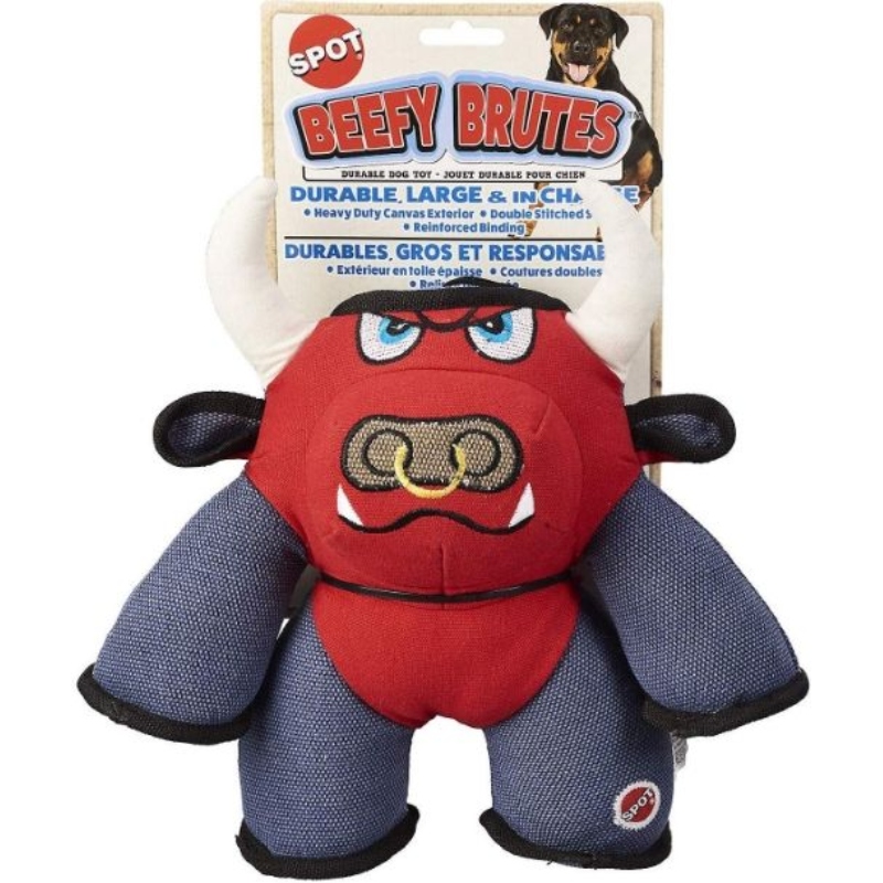 Spot Beefy Brutes Durable Dog Toy - Bull Character